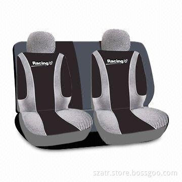 Car Seat Covers with Embroidered or Printed Logo, Includes Steer Wheel Cover and Safety Belt